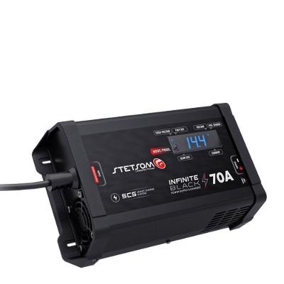 Carregador de Bateria Infinity Black 70A para Som Automotivo com Sistema de Carga SCS Stetsom