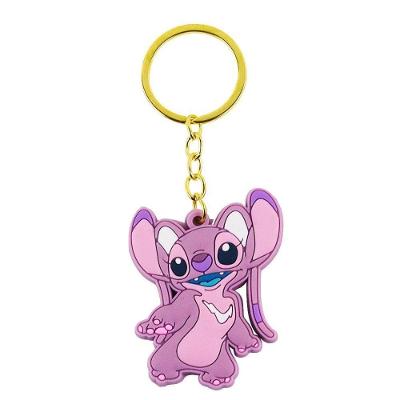 Chaveiro Taimes Stitch Rosa Borracha 4,5cm Disney Acessório Divertido para Fãs