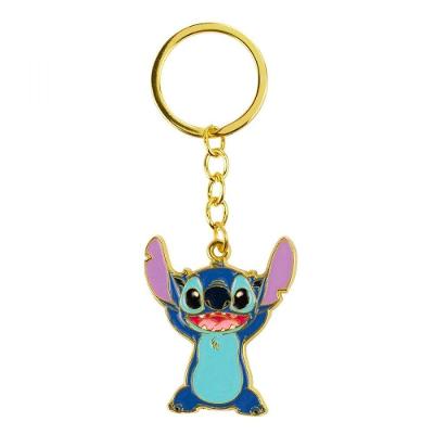Chaveiro Taimes Stitch Patas Pra Cima Disney Metal 4,5cm Dourado Adulto