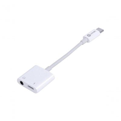 Adaptador de Áudio Usb Tipo C para P2 3,5mm com Carregador Vinik Branco 7.1 Canais