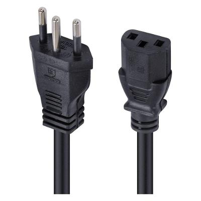 Cabo de Força Tripolar para Fonte 3x0,75mm 250V 0,5m Kit 10 Unidades Vinik