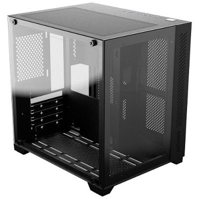 Gabinete Gamer Forcefield Black Vulcan GFFBVP Mini ITX e Micro ATX Vidro Temperado Preto Pcyes