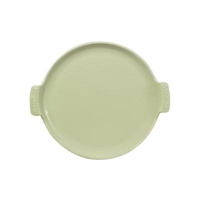 Forma de Pizza Verde Chá para Servir Tortas Mesa Posta Elegante Germer Porcelanas