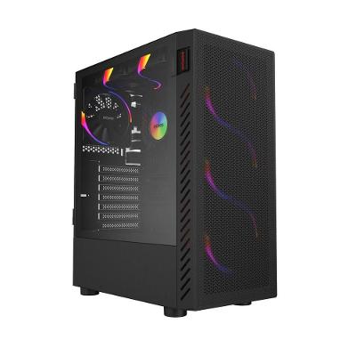 Gabinete Gamer Bolter Black Vulcan Mid Tower Atx Vidro Temperado Preto Pcyes