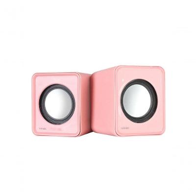 Caixa de Som 2.0 Vinik Usb 5V 2W com Controle de Volume Rosa