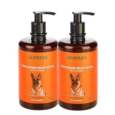 Condicionador Pet Granado Brilho Intenso para Pelos Escuros 500ML Kit com 2 Unidades