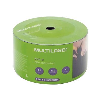 Dvd-R Multi 4,7GB 16x com 50 Unidades para Gravação de Arquivos