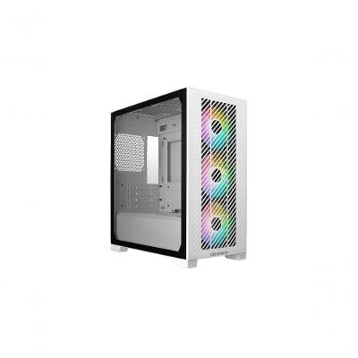 Gabinete Cooler Master Elite 301 White E301-WGNN-S00 Mid Tower com 3 Fans ARGB e Lateral