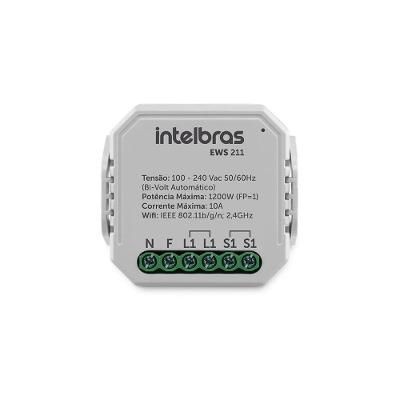 Interruptor Controlador de Cargas Wi-Fi EWS 211 para Automação Residencial Bivolt Intelbras