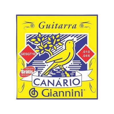 Corda para Guitarra Gesgt 0.10-0.046 Leve em Aço e Aço Inox para Escala 648mm Giannini