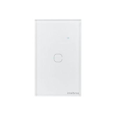 Interruptor Smart Wi-Fi Touch EWS 1001 com App e Assistente de Voz Branco Intelbras