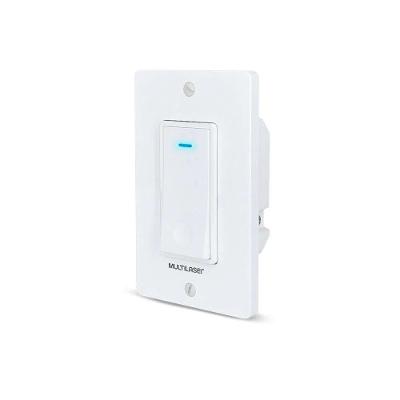 Interruptor Inteligente Wi-Fi Bivolt 1 Tecla SE235 Cinza Multilaser para Iluminação Conectada