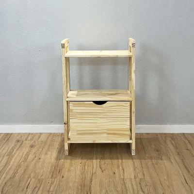 Aparador Linea Slim 1 Gaveta Madeira Pinus 53cm Amadeirado Artfactory Design