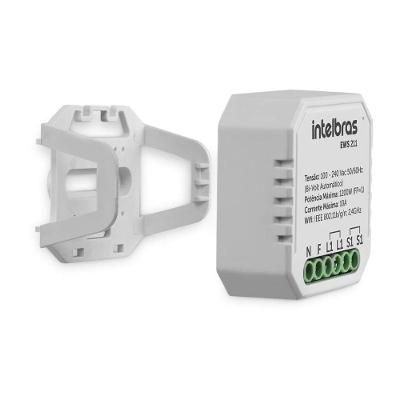 Interruptor Controlador de Cargas Wi-Fi EWS 211 4850005 com Controle Remoto Branco Intelbras