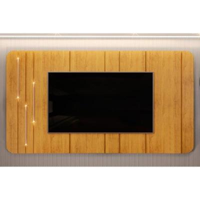 Painel Home para Tv Até 75 Pol Celine 240cm com Led Marrom Dj Móveis
