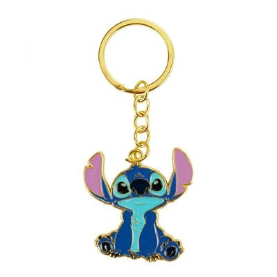 Chaveiro Taimes Stitch Sentado Disney Metal 4,5cm Dourado para Fãs da Marca