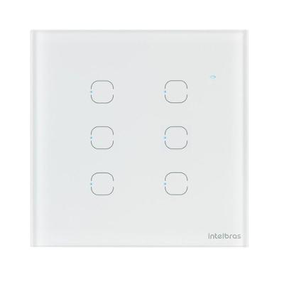 Interruptor Smart Wi-Fi Touch 6 Teclas EWS 1006 com App Branco Intelbras