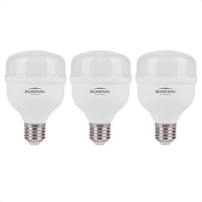 Kit 3 Lâmpadas Led Bulbo High 40W E27 3000K Amarelo Quente Blumenau Iluminação