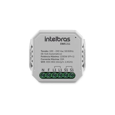 Interruptor Controlador de Cargas Wi-Fi EWS 211 para Automação Residencial Bivolt Intelbras