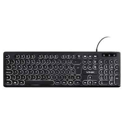 Teclado Usb Multimidia Slim Chocolate Tc200 com Led Branco Vinik