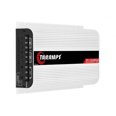 Módulo de Potência Automotivo Ts1200x4 1200W Rms 4 Canais 2R 14,4Vdc para Som Veicular Taramps