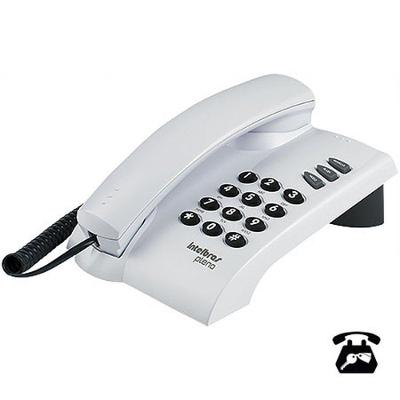 Telefone com Fio Intelbras Pleno com Chave de Bloqueio e Viva Voz Cinza Ártico 1 Unidade