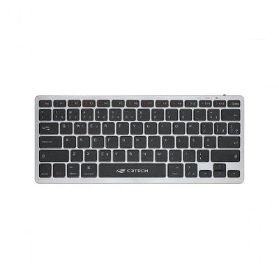 Teclado Bluetooth Recarregável K-BT50BK sem Fio para Computador e Smartphone C3tech