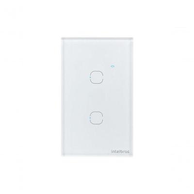 Interruptor Wi-Fi Touch 2 Teclas EWS 1002 Comando por App e Voz Branco Intelbras