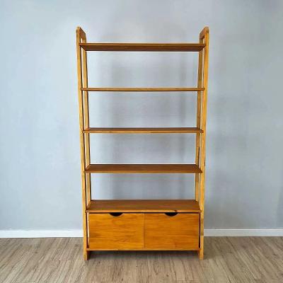 Estante Linea Ample 2 Gavetas 6 Prateleiras Madeira Pinus Carvalho Artfactory Design