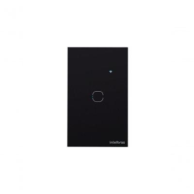 Interruptor Inteligente Touch Wi-Fi 1 Tecla EWS 1001 Compatível com Alexa Preto Intelbras