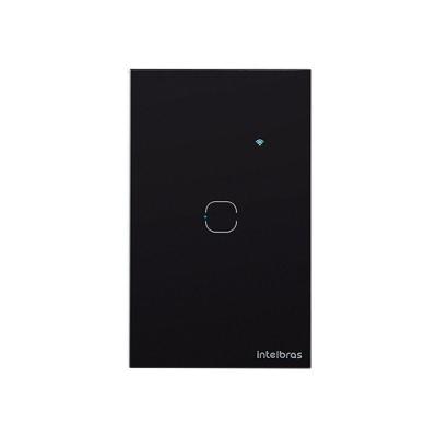Interruptor Inteligente Touch Wi-Fi EWS1001 com App e Assistente de Voz Preto Intelbras