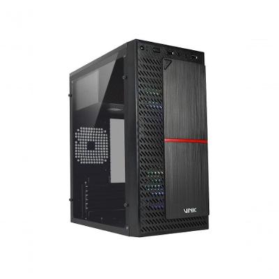 Gabinete Gamer GGPACBK Mid-tower Micro ATX e Mini ITX Lateral Acrílico com 2 Fans Vinik