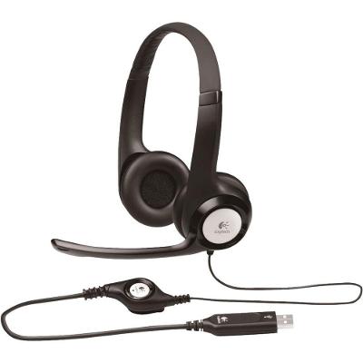 Headset Usb H390 com Microfone com Redução de Ruídos Preto Logitech