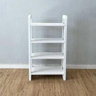 Aparador Linea Slim 4 Prateleiras Pinus 54cm Branco Artfactory Design