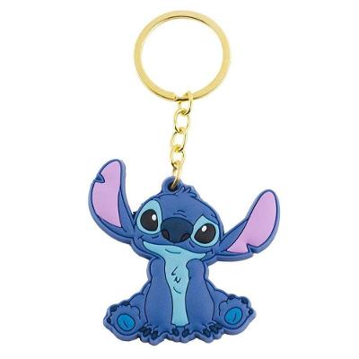 Chaveiro Taimes Stitch Azul em Borracha 4,5cm para Colecionadores Disney
