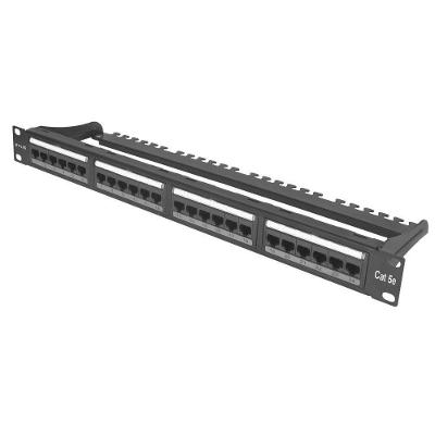 Patch Panel Cat5e 24 Portas EV-PP-5E-24 com Conectores RJ45 e Placa de Circuito Frontal e Traseira