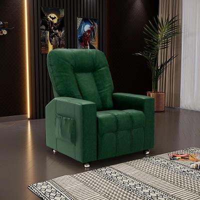 Poltrona Reclinável Pequim G23 Manual Pu Verde para Sala de Estar Gran Belo