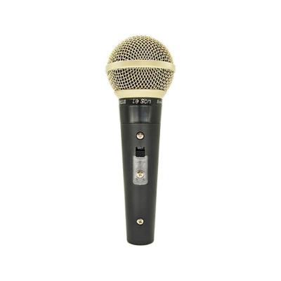 Microfone Dinâmico Profissional Sm58 Plus para Voz Preto Leson com Cabo XLR P10
