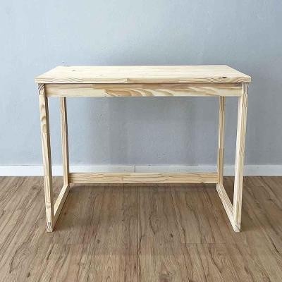 Mesa de Escritório Linea em Madeira Pinus 96cm Natural Mel Artfactory Design