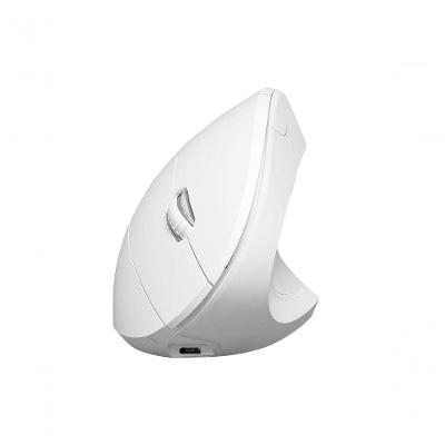 Mouse sem Fio Vertical Ergonômico Recarregável 2.4 Ghz Preto com Nano Receptor Usb Vinik