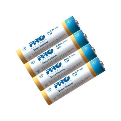 Pilha Aaa Zinco Carbono Pqpc-AAA4 Tubo com 60 Unidades para Controles e Brinquedos Proeletronic