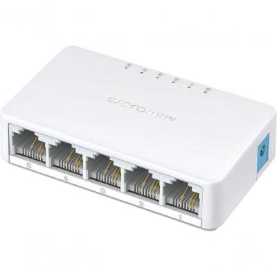 Switch de Mesa 5 Portas 10-100Mbps MS105 Plug And Play com Auto MDI-MDIX Mercusys