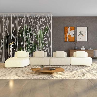 Sofá Modular Dakota 4 Lugares 626cm Linho Offwhite-bege Gran Belo