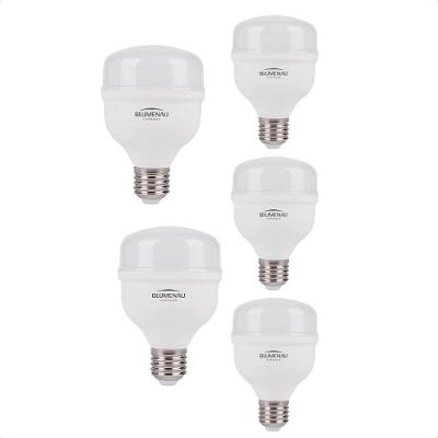 Kit 5 Lâmpadas LED Bulbo High Led 20W E27 6500K Branco Frio Bivolt Blumenau Iluminação