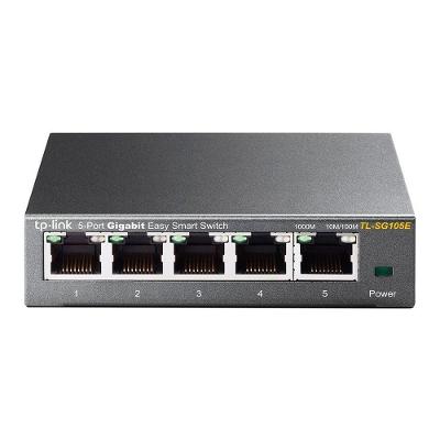 Switch Easy Smart Gigabit TL-SG105E de 5 Portas com VLAN e Qos para Pequenas Empresas TP-Link