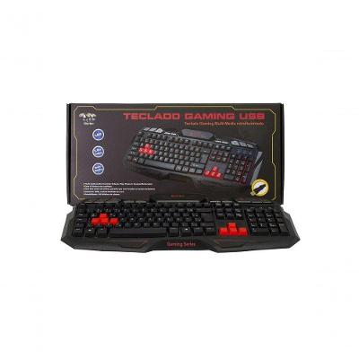 Teclado Gamer Braview TCO-801 Multimidia com Retroiluminacao LED Usb Compatível Windows Verde