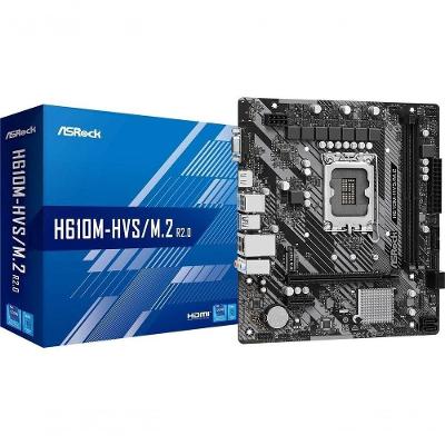 Placa-Mãe H610M-HVS-M.2 R2.0 LGA1700 Ddr4 64GB Hd 7.1 Rede Gigabit Usb3.2 Asrock