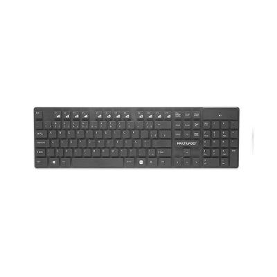 Kit Teclado e Mouse sem Fio Tc251 com Teclas Flutuantes e Atalhos Multimídia Preto Multi