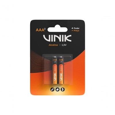Pilha Alcalina Aaa 1,5V Vp3ab2a com 2 Unidades para Dispositivos Eletrônicos Vinik
