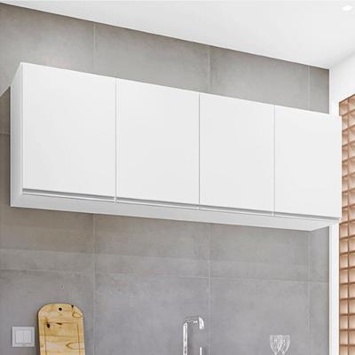 Armário Aéreo Marcos G96 160cm 4 Portas Mdf-mdp Branco Gran Belo